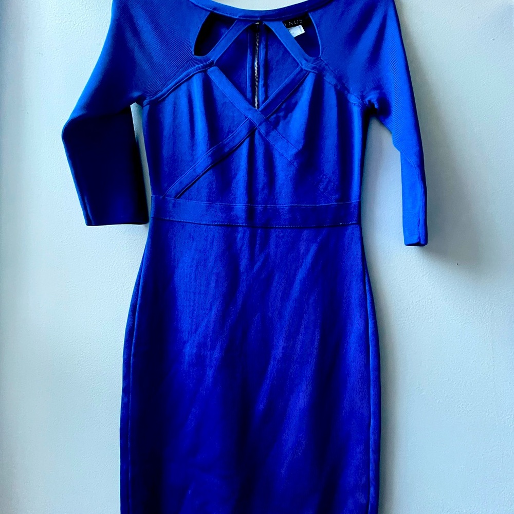 Sapphire blue mini bandage dress Venus size 8.